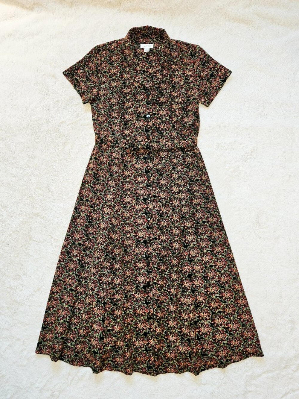 Christopher & Banks 2007 Women's Vintage Midi Shirt Dress A-line Size 4
